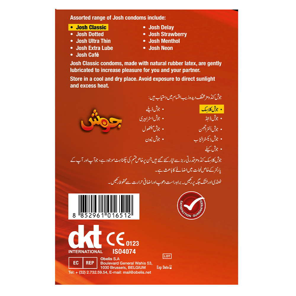 Classic Strong Josh Condoms 4 Pack