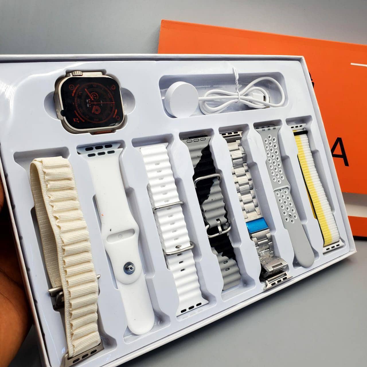 in Ultra, DT900 ultra, Earbuds smart watch ultra Display wireless  charging Bluetooth Calling for men and women smartwacthes, all colours