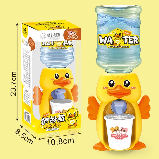 Mini Cute Little Duck Dispenser With Plastic Glass For Kids