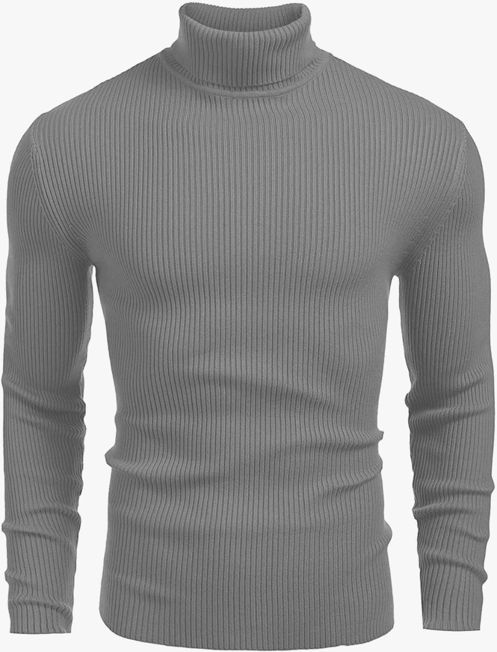 Men Premium Wool Turtleneck Sweater Regular Fit Solid Color  Winter Thermal Cardigan S-2XL