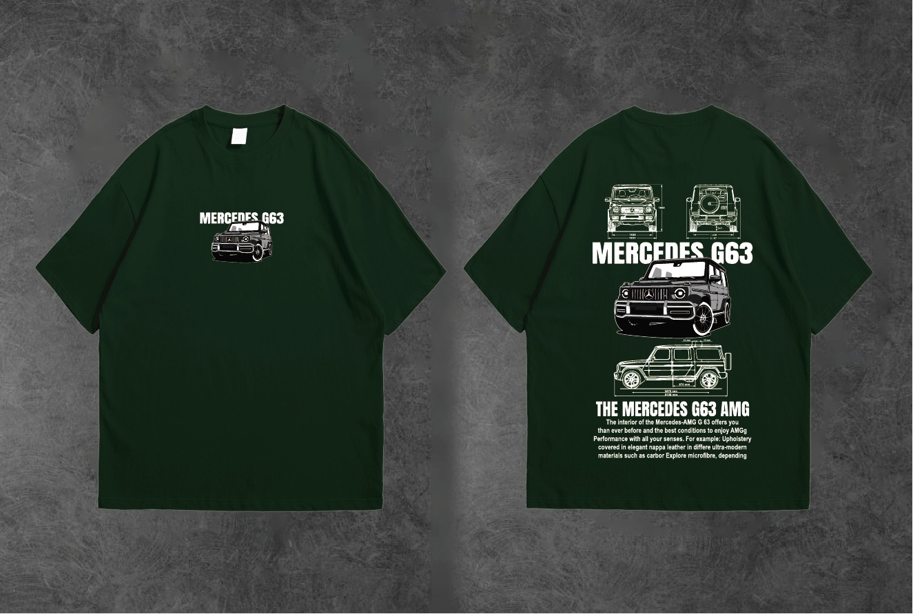 Mercedes AMG G63 Printed Premium Summer Cotton Half Sleeves O Neck T-Shirt For Men & Women