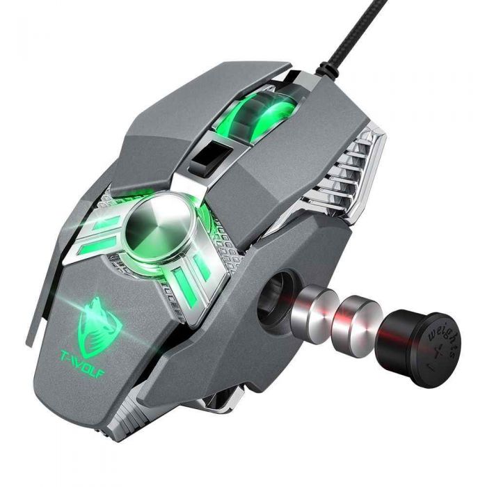 T wolf 7 COLOURS GAMING MOUSE 6 BUTTONS ((SAME AS SHOWN)) SALE PRICE