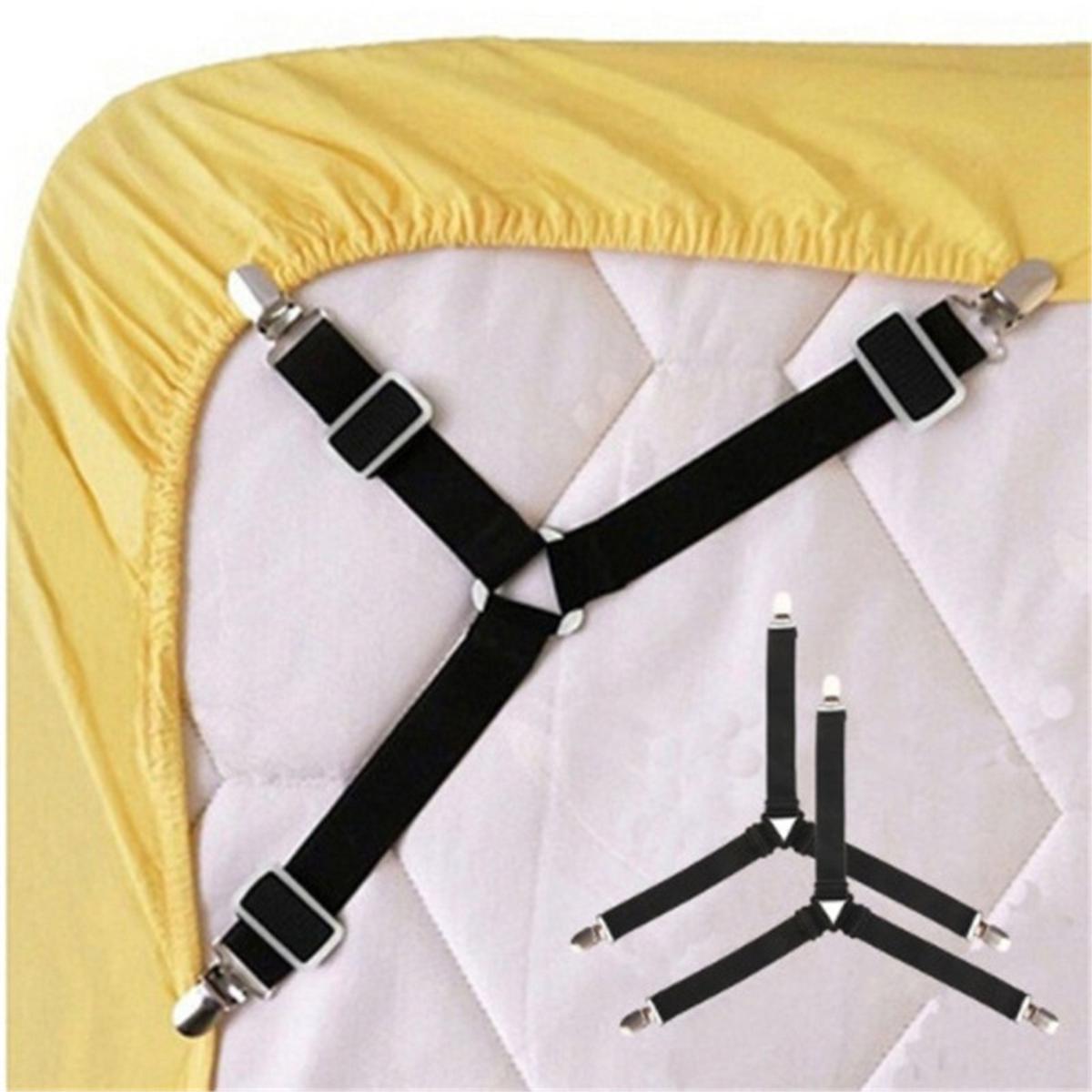 Elastic Bed Sheet Grippers Belt Fastener Bed Sheet Clips Mattress