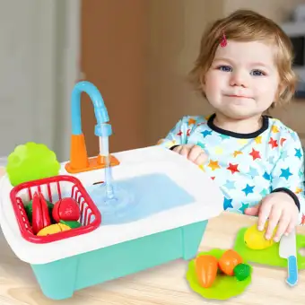 Kitchen Sink Toys Children Dishwasher Playing Toy With Running Water Play Toy