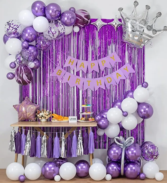 Purple Birthday Decoration
