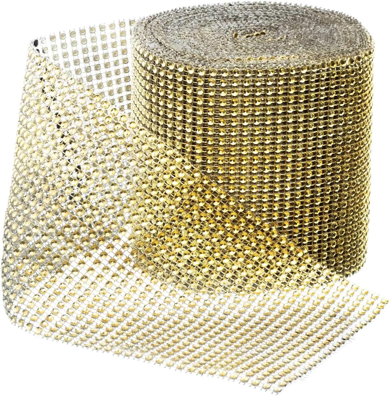 Royal Imports Diamond Sparkling Rhinestone Bling Wrap Ribbon Bulk DIY Roll - Event Decorations, Wedding Cake, Bridal/Baby Shower, Birthday, Arts & Crafts, Party Decorations pack of 1 yard