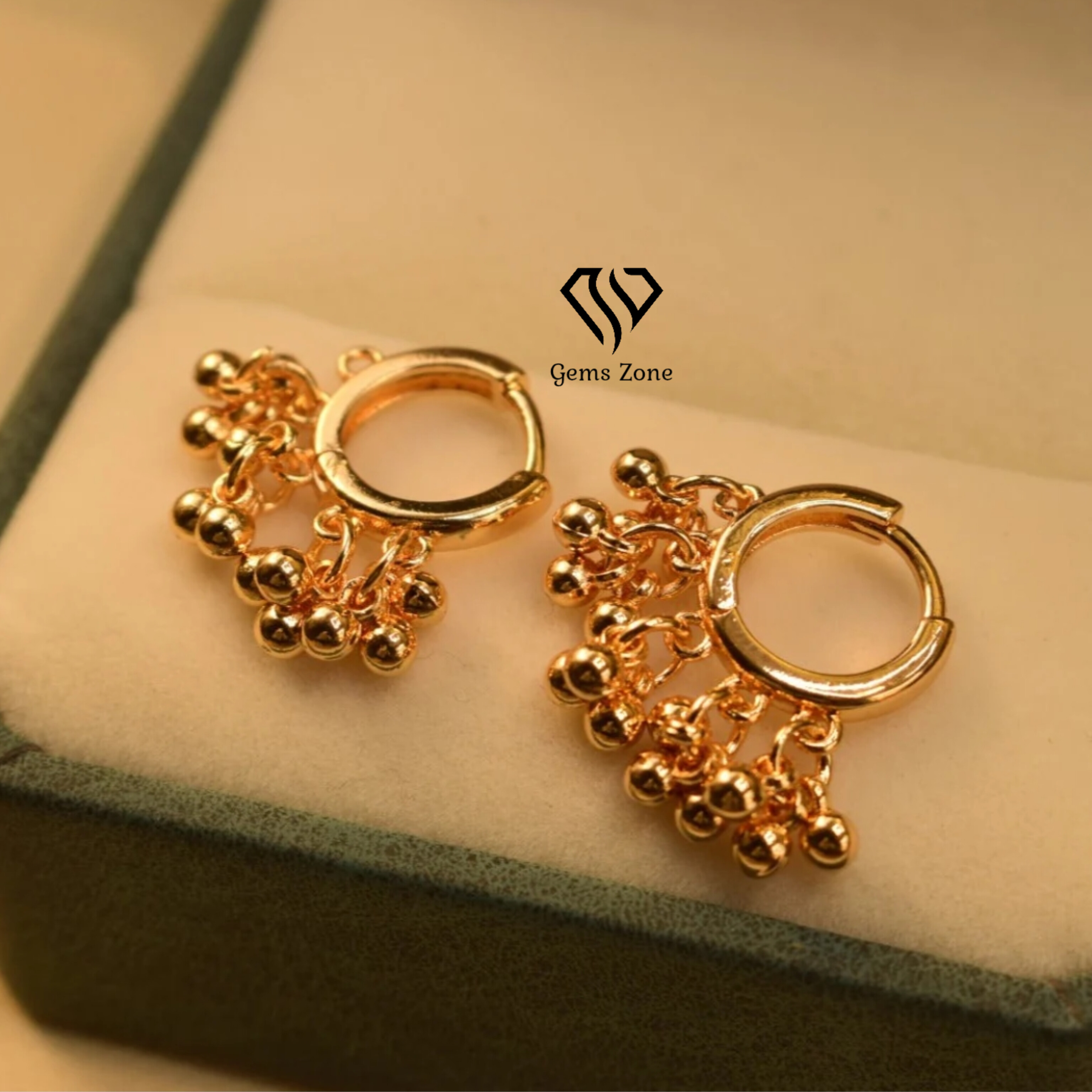 Stylish Golden Baaliyan For Girls And Women. Gemszone Jewellery . Jhumka For Girls . Weeding Jewllery