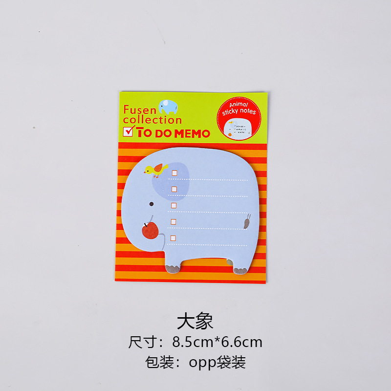 Korean creative stationery cute cartoon ZOO animal park tear able note ...