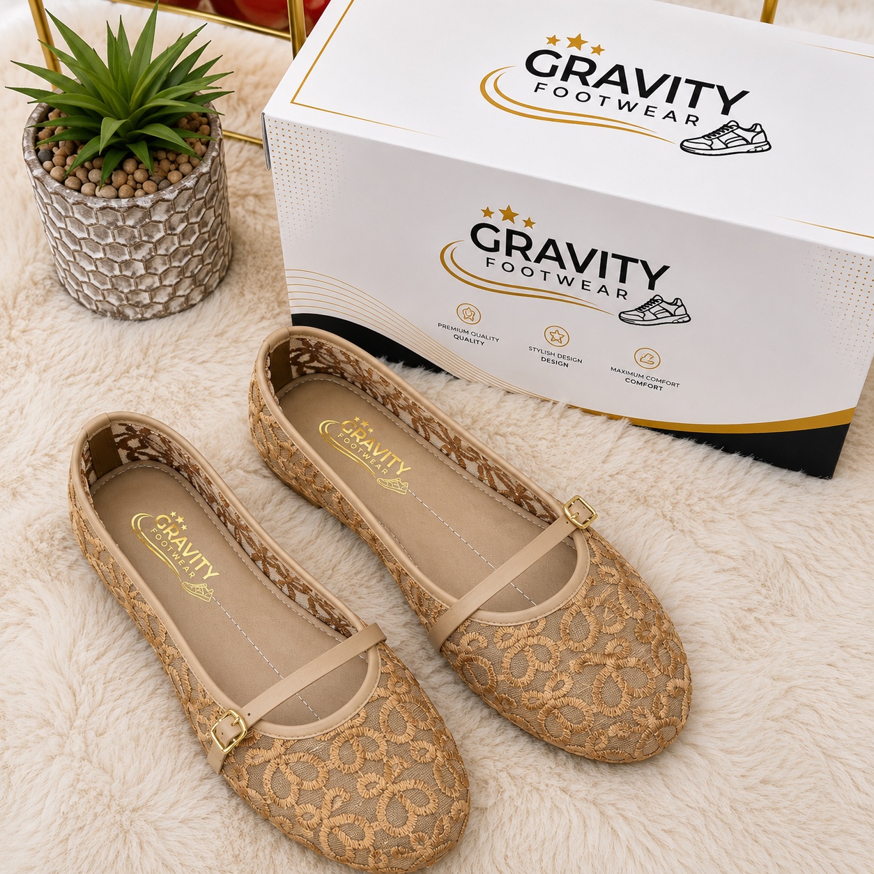 Trending High Quality Ladies & Girls Lace Net Shoes | Mary Jane Ballet Flat Shoes for Women | Soft Comfortable Casual Daily Wear Party Wear Footwear | White, Black & Beige