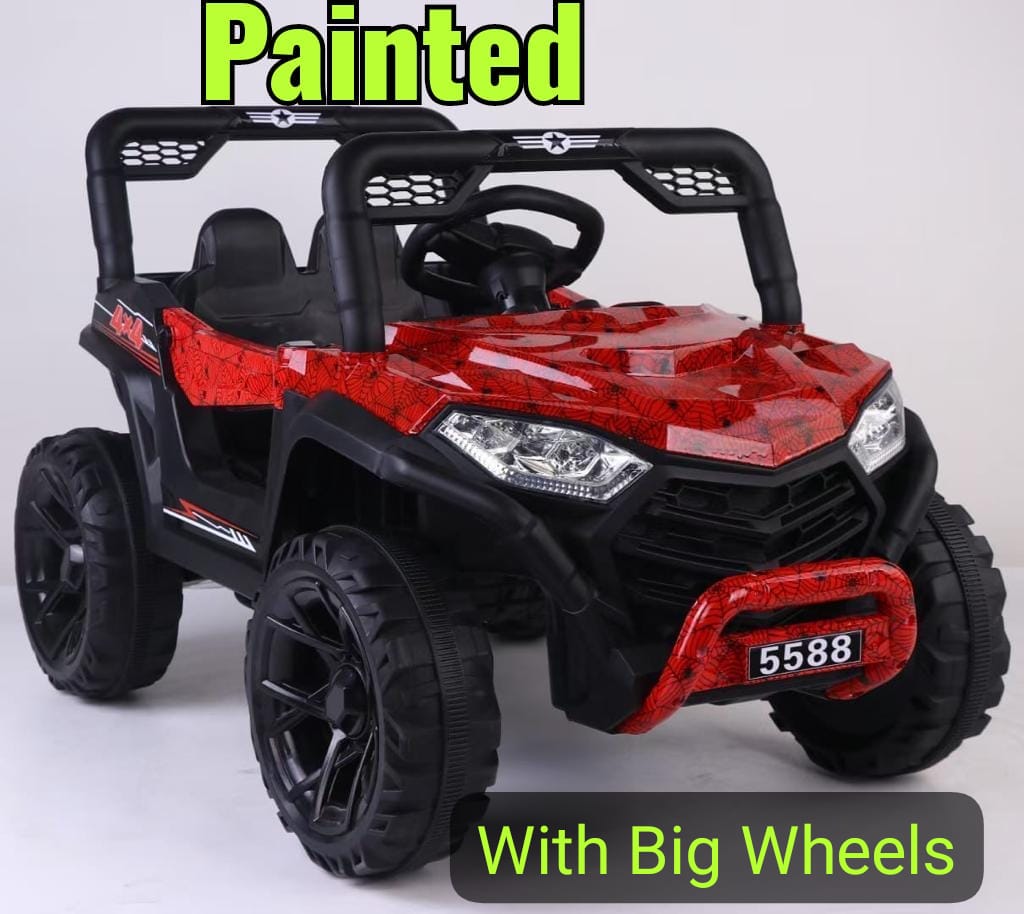 Kids Electric Jeep 4 x 4 Remote and SelfDrive, Push Start With Music