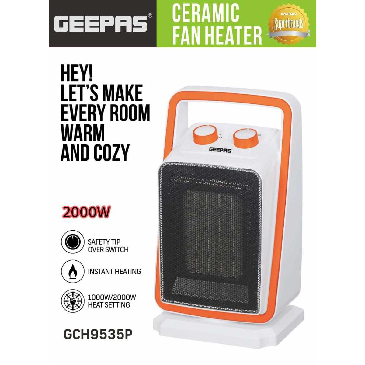 Original Ceramic Fan Heater 1000W / 2000W, GCH9535P ( 2 Years Warranty )