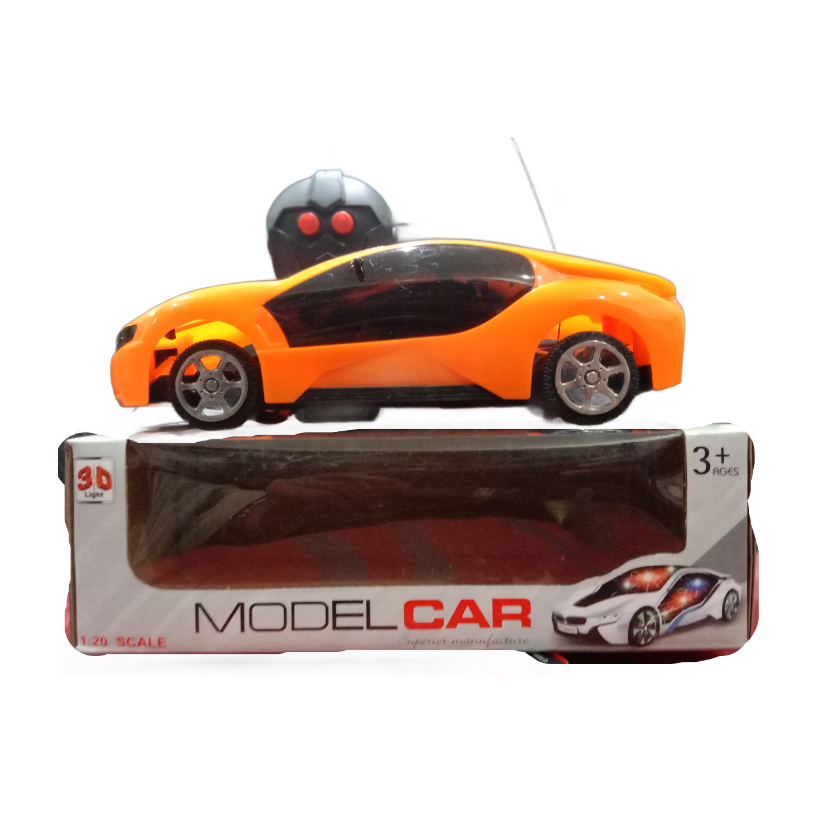 Remote Controlled Fast Modern Model Car 3D Light for Kids 2 Channel