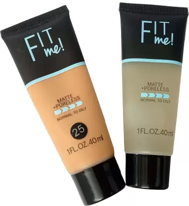 Matte Makeup Foundation Tube and Poreless Matte Makeup Primer Tube Set