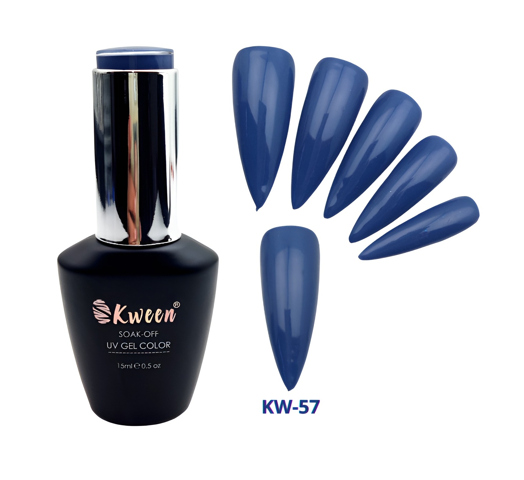 KWEEN Gel Nail Polish Dark Lavender Colors Semi Permanent Soak Off UV LED Nail Art Gel Polish For Manicure