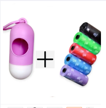 01 Dispenser + 05 Rolls Disopsable Baby Diapers Bag Box Kit Portable Baby Diapers Platics Bags Pet Waste Bag Box Kit Portable Baby Diapers Platics Bags Rubbish Bags Garbage Bag Removable Box Nappy Bag with Rope/hooks