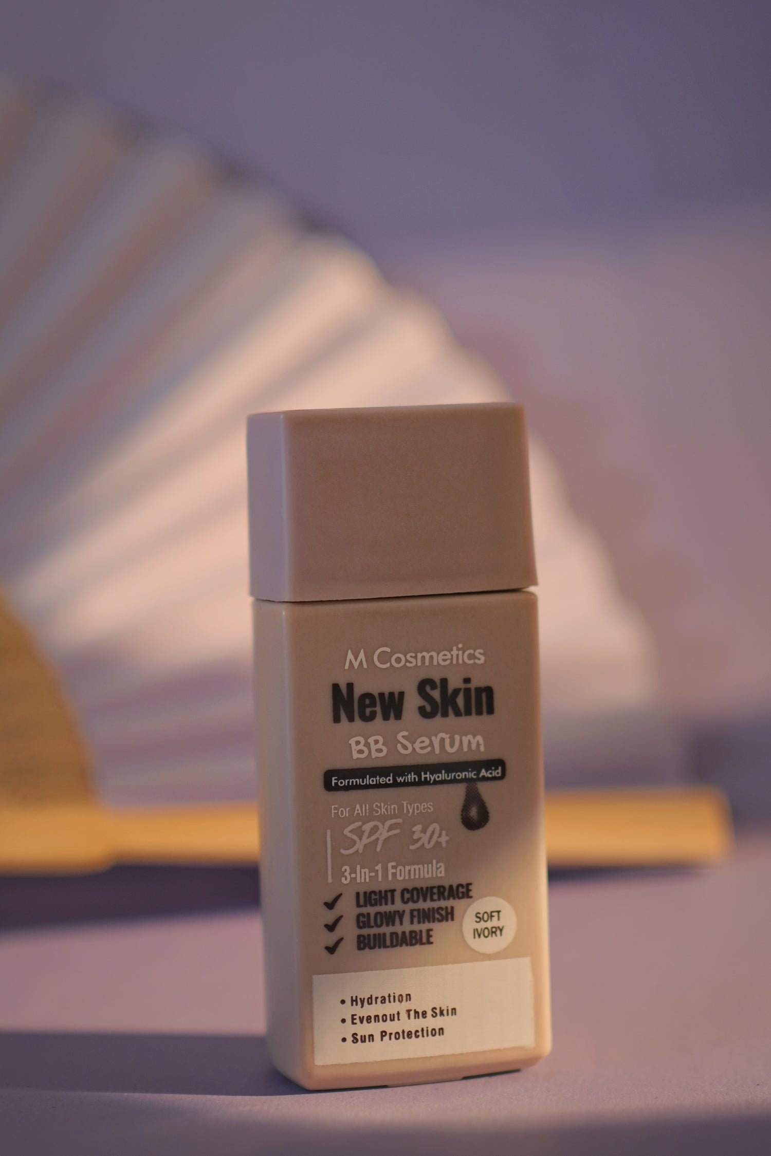 New Skin Waterproof BB Serum Foundation SPF 32 | Hydrating Liquid BB Cream & Brightening Makeup Base | Long-Lasting Natural Coverage Face Serum for All Skin Types
