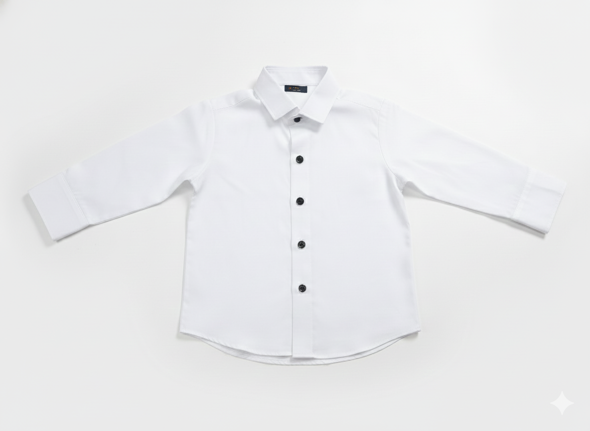 White Shirt For Boys | White Cotton Full Sleeves Shirts | White Uniform School Shirt 1 To 10 Year