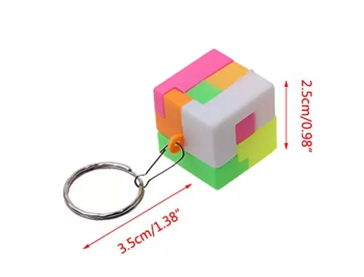Pack of 4- Intelligent Puzzle with Key Chain Rings for KIDS PLAY FUN (High Quality)