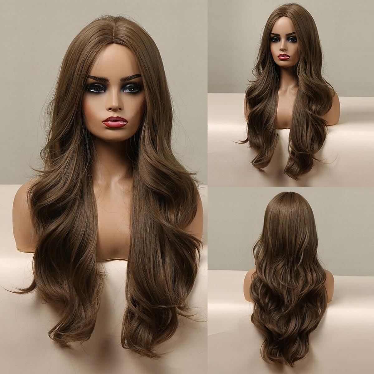 Full head hair style wig for girls and women's-golden color