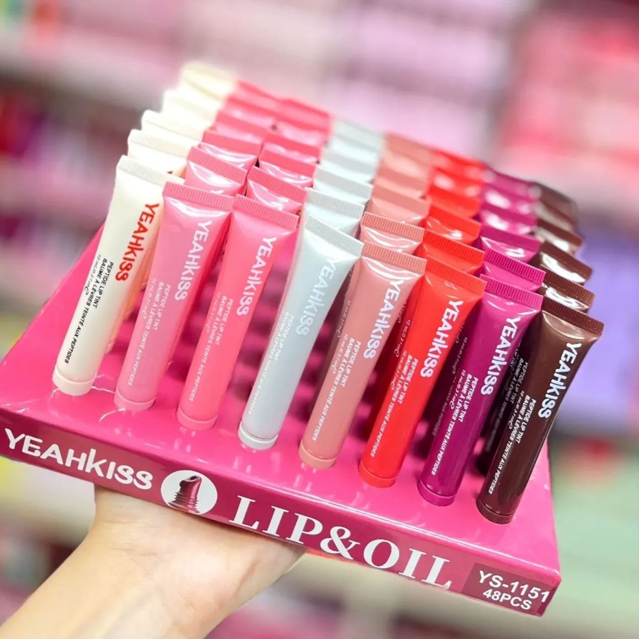 yeahkiss Lipgloss Liquid Lip Gloss, Lip Tint, Lip Balm with Lip Peptide & Lip Oil Gloss, Blusher Stick & Tint Blush Liquid Blush