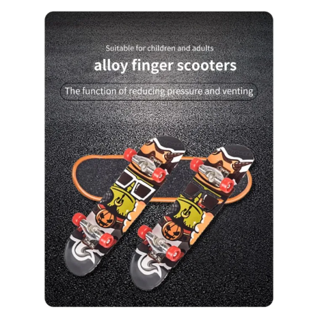 01 Pcs Alloy Finger Skateboard Fingerboard with Pressure Relief and Venting Function Fingertip Skateboard Toy