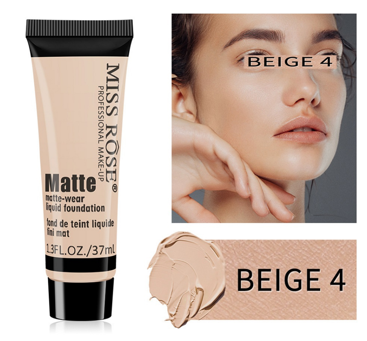 Long Lasting Liquid Full Skin Coverage Soft Matte Foundation 37ml
