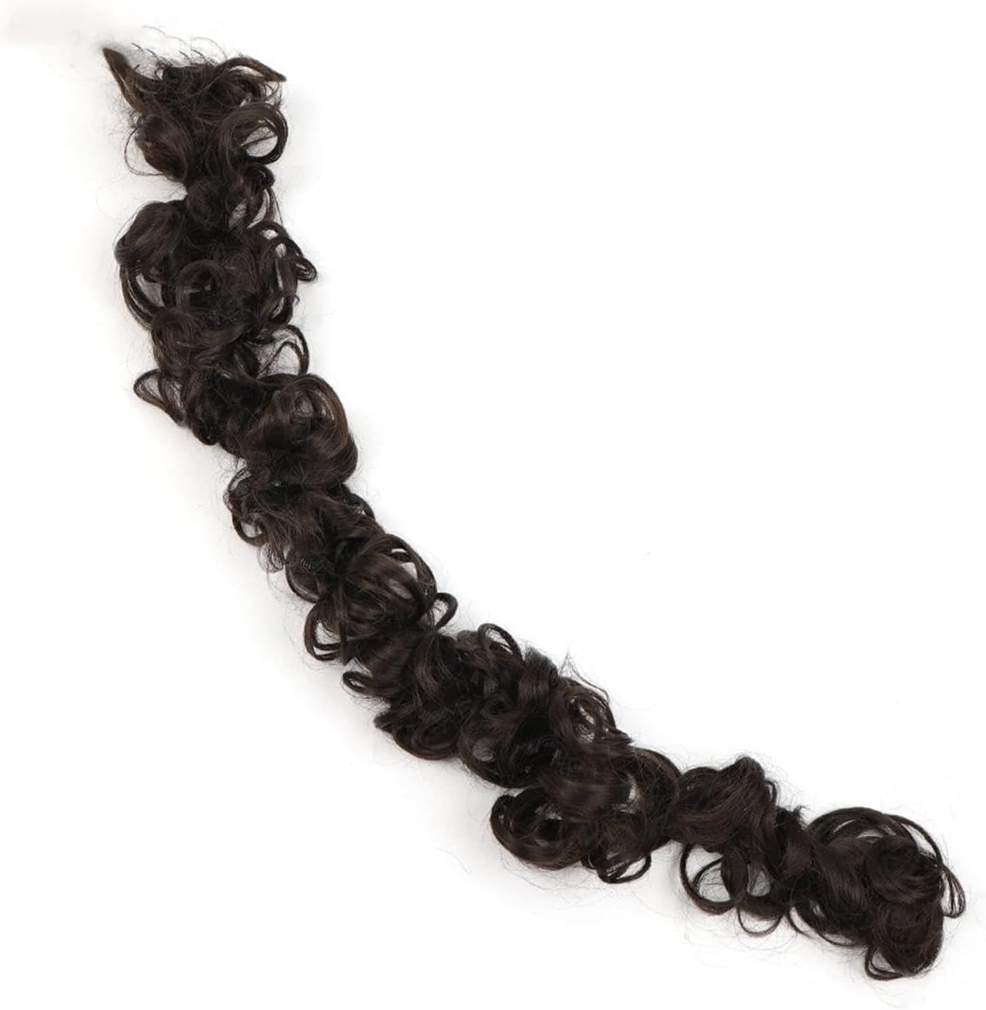 Hair Bun Curly Chignon Hair Extension Headband Hair Style Donut Roller Headband  Elastic Frill Hair Extension - Brown