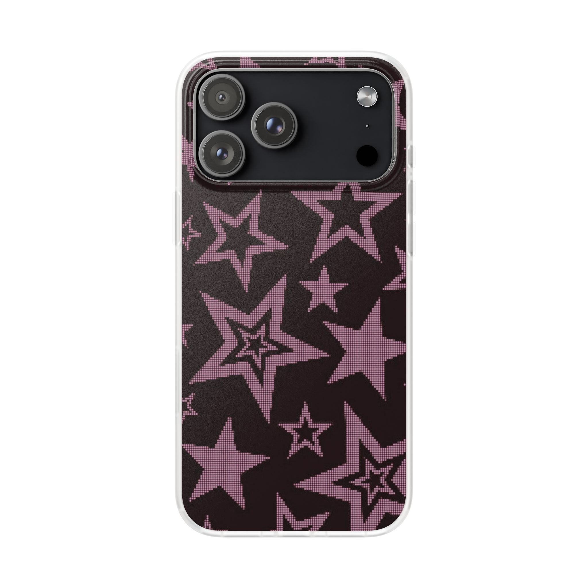 Spigen pro Luxury Trendy Pink Star Printed Mobile Cover Case for Girls & Boys | Modern Cosmic Dark Aesthetic Stylish Fancy Designer Back Cover | Premium Protective Max Series Case 12 13 14 15 16 17