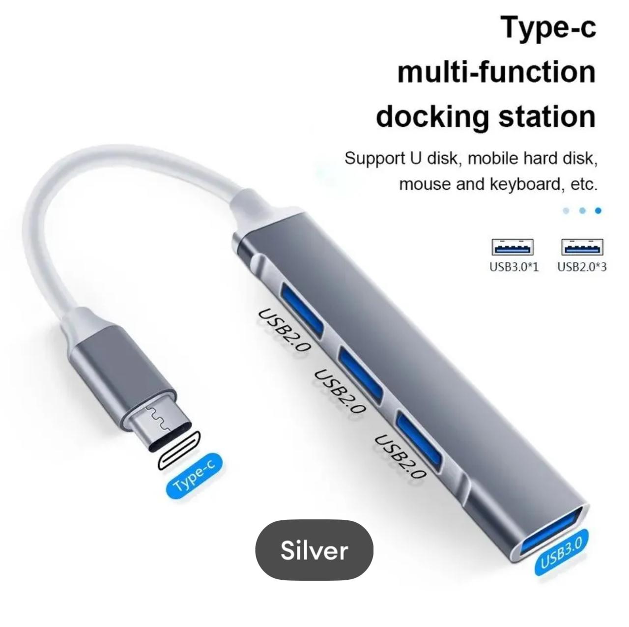 TYPE C Hub 4 Multi-Port USB Type-C Hub With USB2.0 USB3.0 OTG Function USB Splitter Adapter