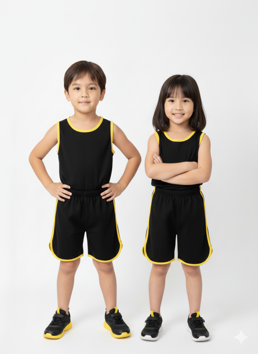 Kids Lightweight Sando Shorts Set 2 Pcs Set