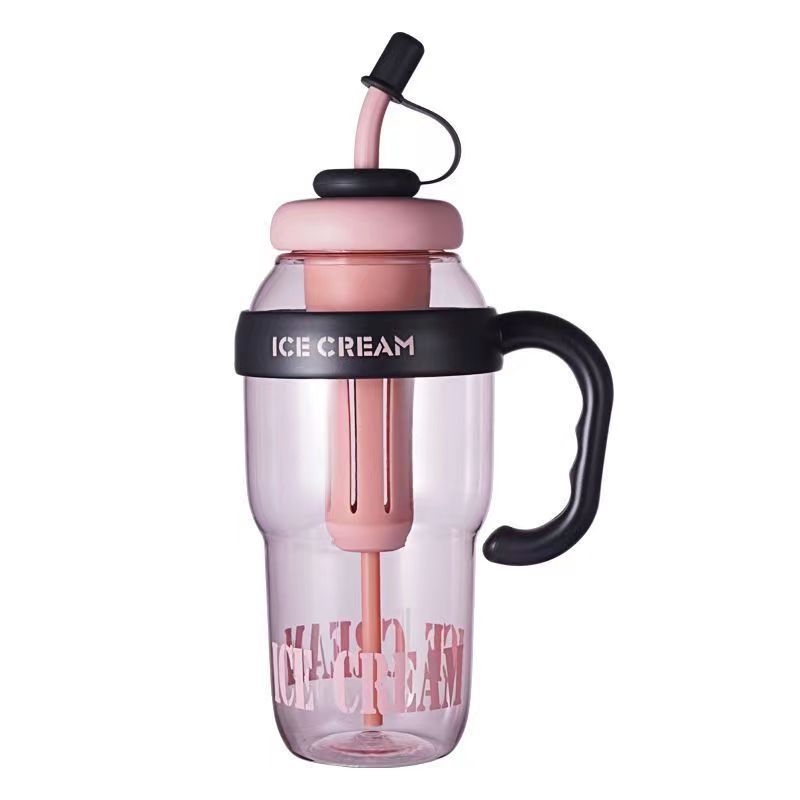 Summer Sport Water Bottle With Tea Infuser Straw Cover Handle Cute Plastic Ice Coffee Milk Tea Juice Travel Drink Bottle Jug 11 Summer Sport Water Bottle With Tea Infuser Straw Cover Handle Cute Plastic Ice Coffee Milk Tea Juice Travel Drink Bottle Jug