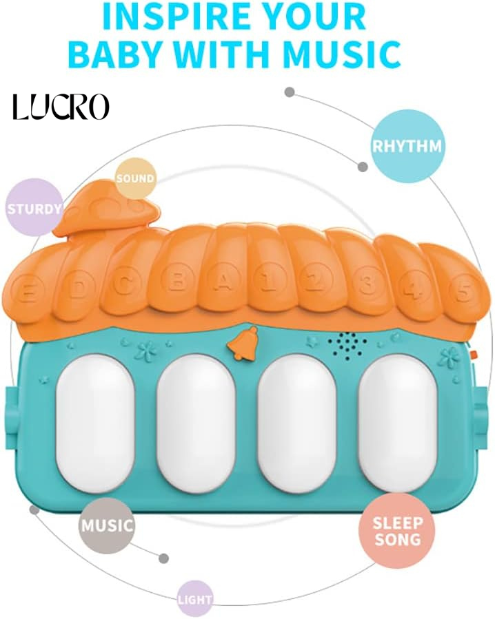 3 In 1 Newborn Baby Toddler, play mat for kids, Baby Gym, Fitness Rack Mat, playing mat for babies, Fitness Rack with Hanging Rattles, Music & Light