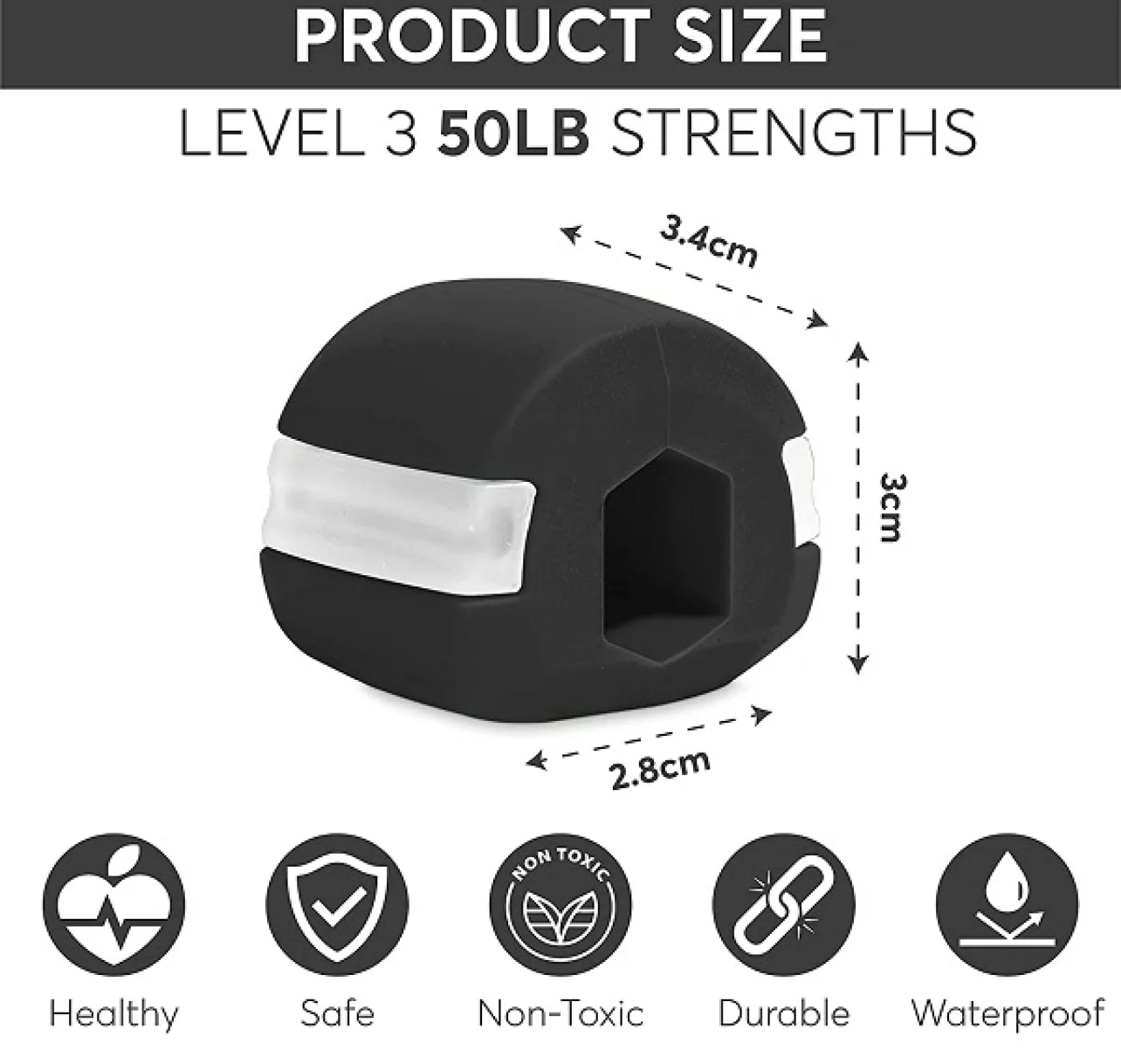 Jawline Shaper Chew Exerciser Ball for Face Toning Reduce Double Chin For Men & Women
