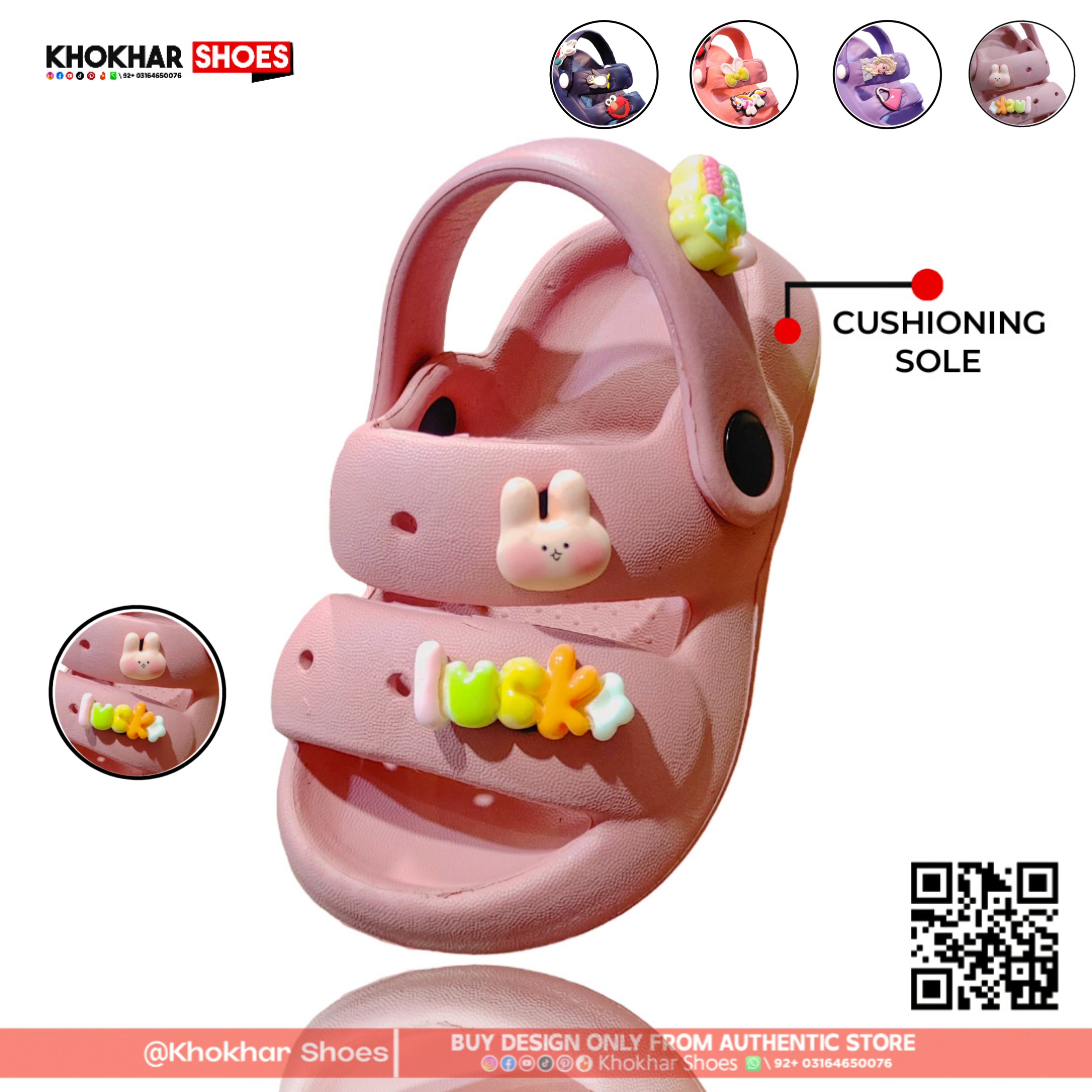 Children Comfy Crocks Slippers Summer Baby New Cute Cartoons Sole Sandals Indoor Soft Anti Slip Unisex Girl & Boya Sandals Shoes Kids Beach Shoes by Khokhar Shoes.