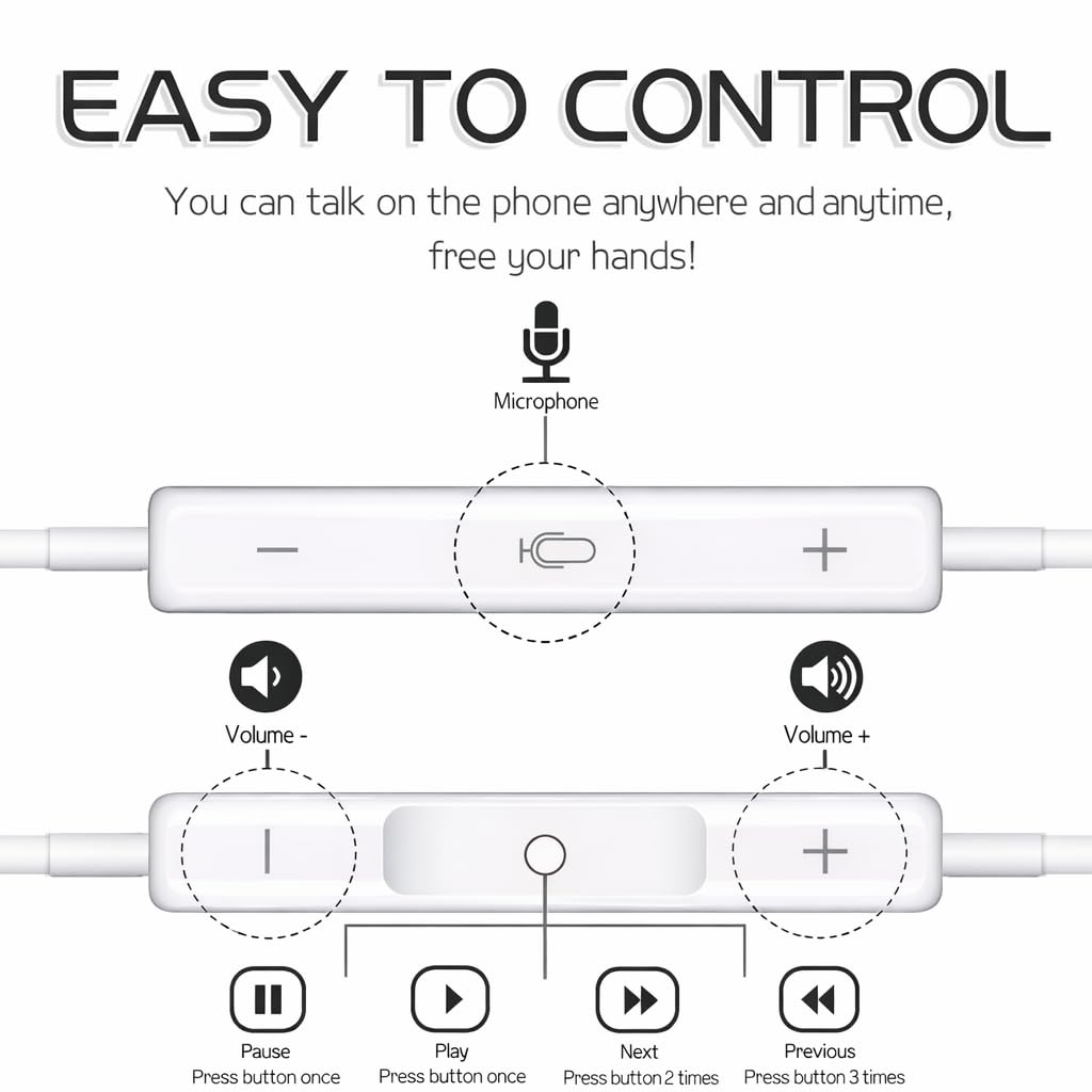 Orignal Phone 7 to 14 PoP Up handsfree For Phone - Light tning Jack Handsfree - Wired PoP Up Window Bluetooth Earphone For Phone 7 to 14 And All Phone Models.