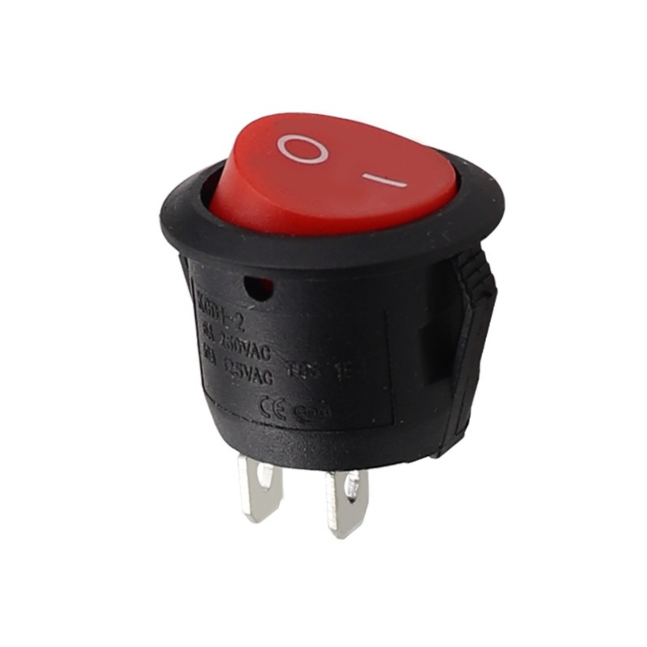 5/10PCS 2 Pin ON-OFF Rocker Switch AC/DC 250V 3A Round Boat Switches Mini Round Red