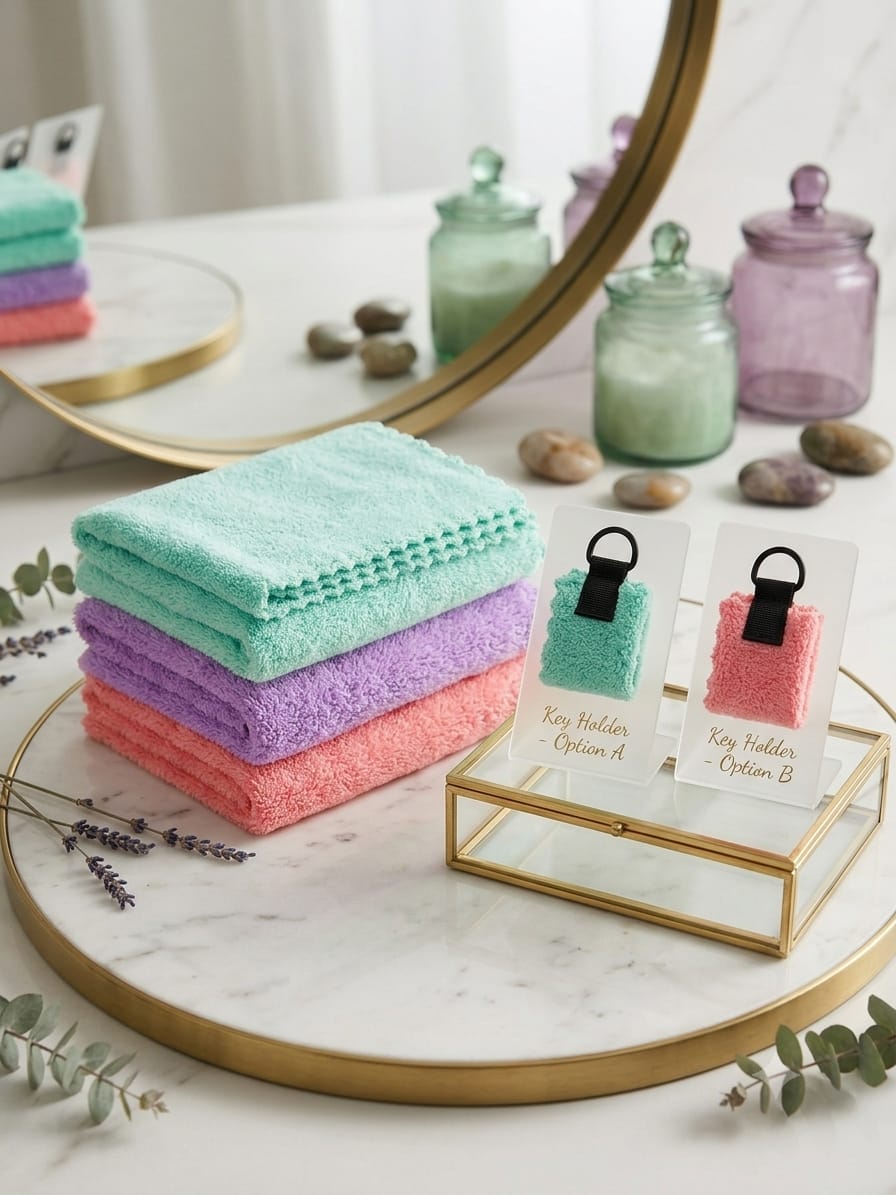 Premium Microfiber Face & Gym Towel Set – Ultra Soft Absorbent Small Hand Towels for Sports, Fitness, Skincare & Makeup Removal | 3-Pack with Portable Travel Pouch