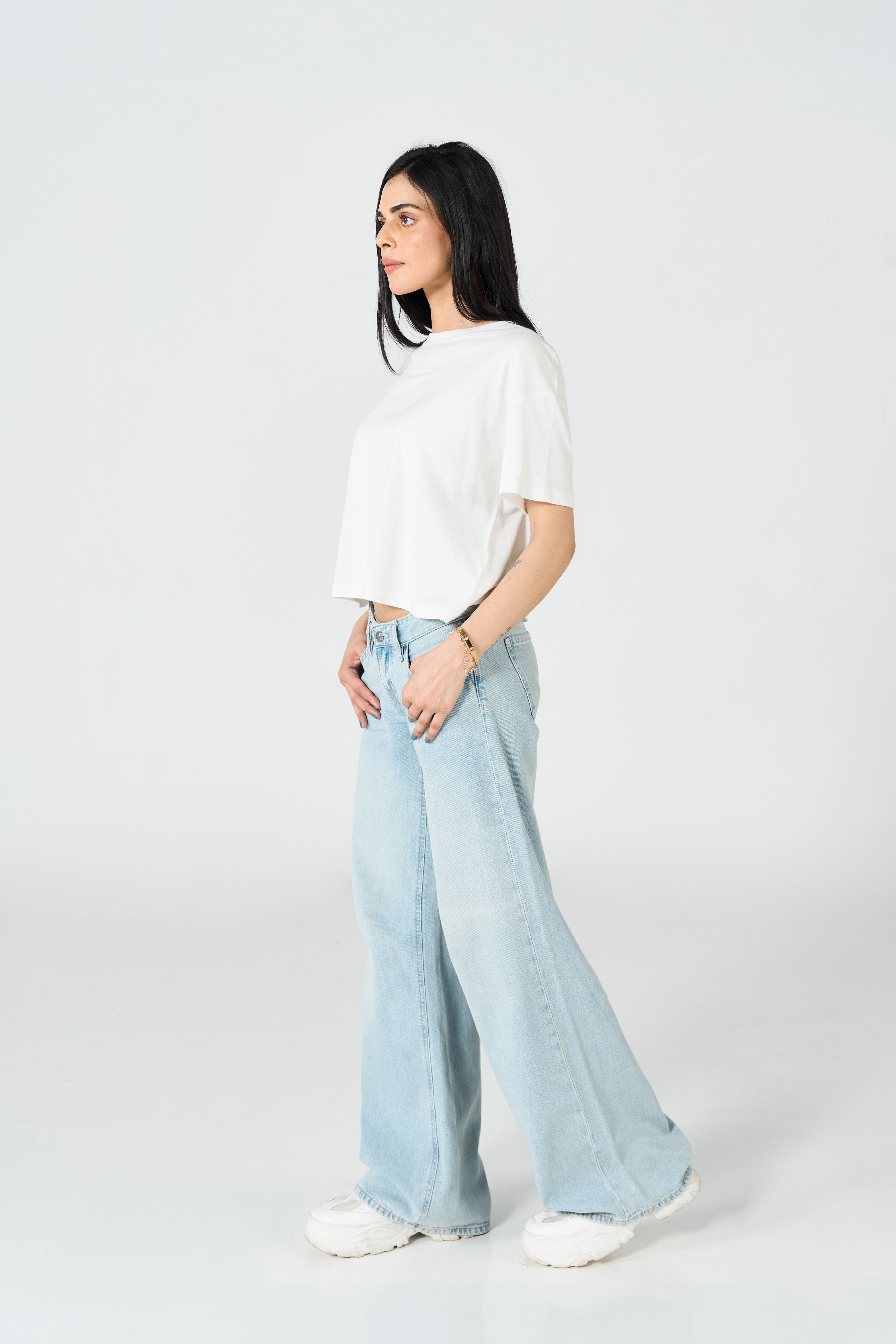 Rockstar Jeans - Low Rise Ultra Wide Leg Jeans For Women - Denim Full Pant For Women
