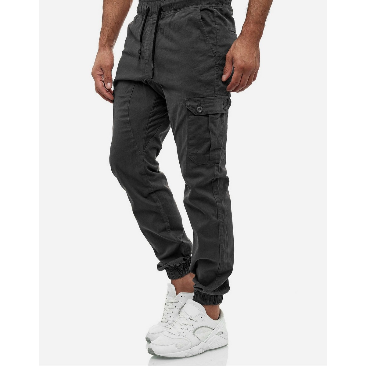Brown Box Cargo Jogger Trousers for Men