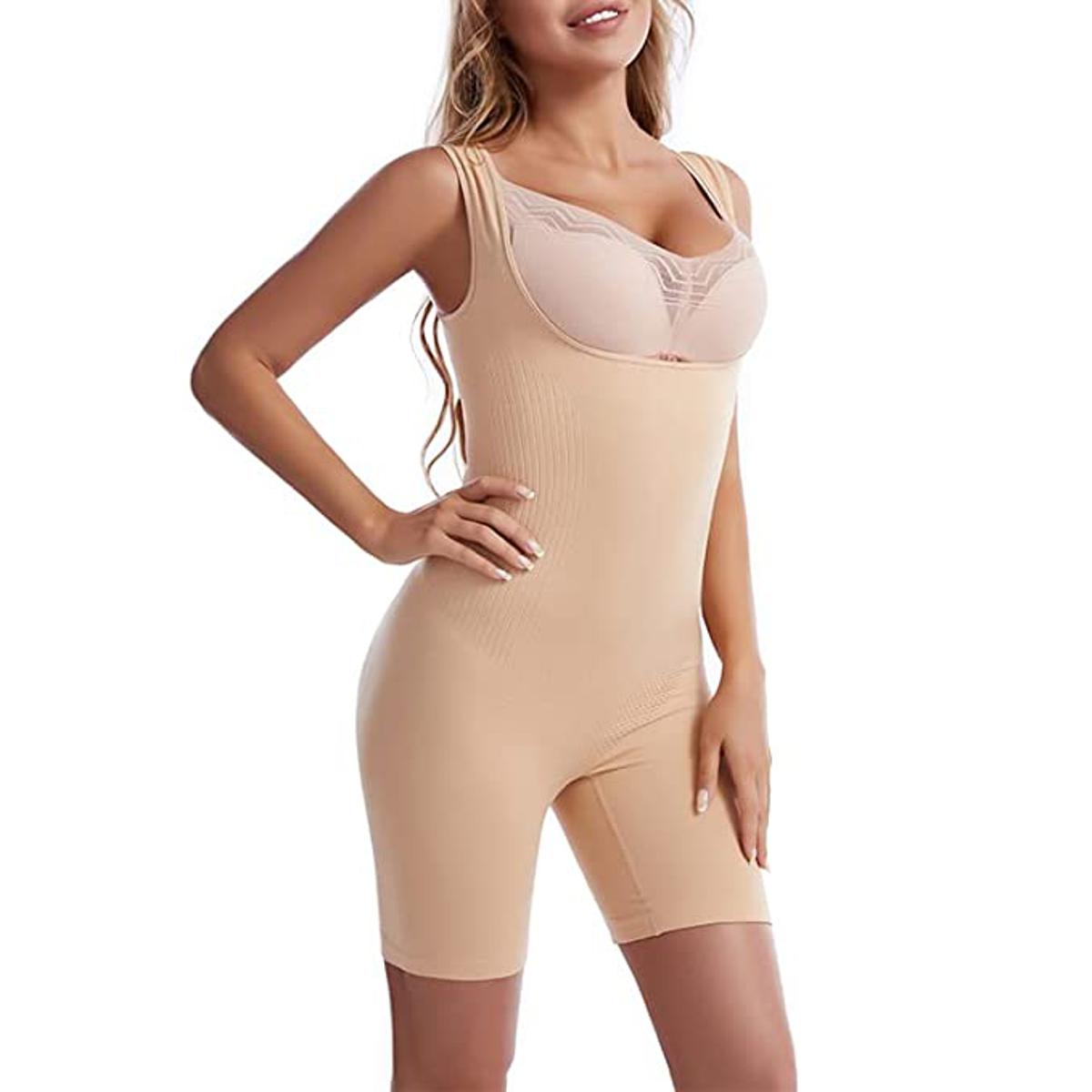 TZsecrets Women Full Body Shaper Cotton Spandex Blend Body Shaper wear for  Thighs, Back, Tummy - Stretchable Tummy Control with Full Body Shaping and