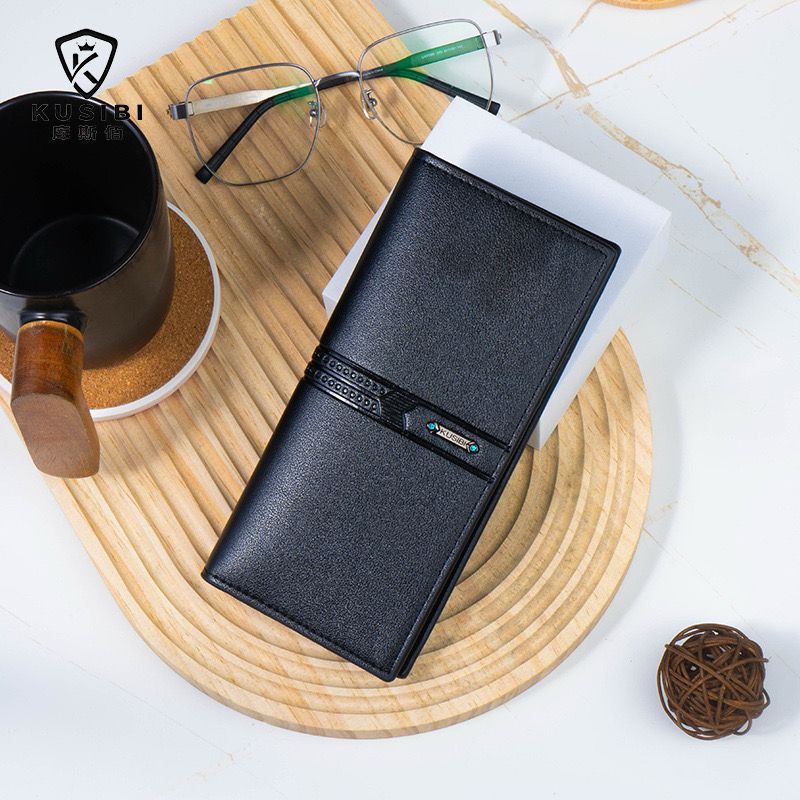 Wallet for Men – All-Season PU Leather Slim Long Bi-fold with Card Holder & Mobile Pocket