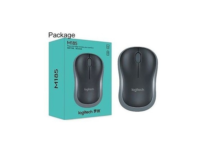 Logitech M185 Compact Wireless Gaming Mouse Comfortable High Definition Tracking USB Bluetooth Dongle for Laptop PC Computer Games Office Home & Work