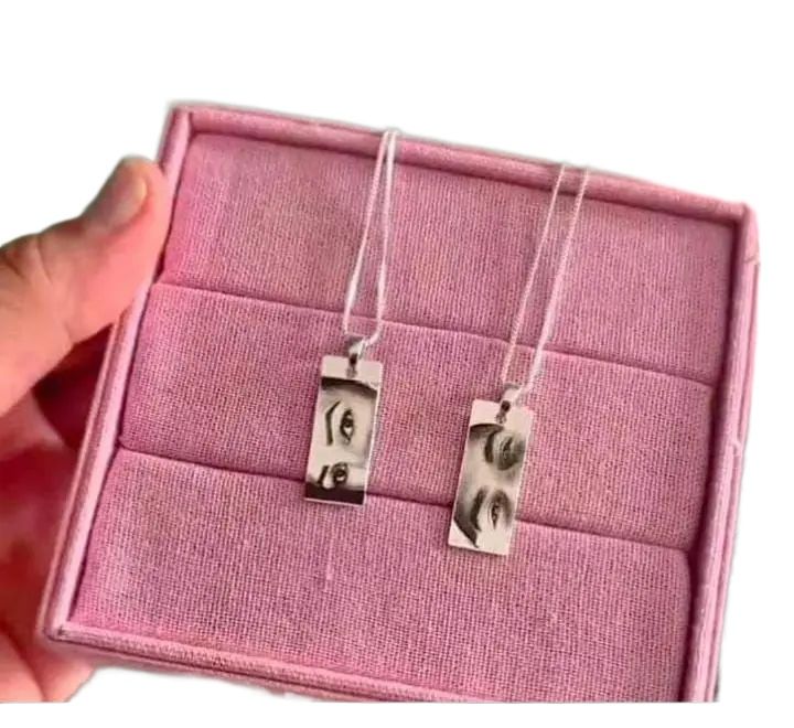 Personalized Eyes Engraved Necklace Custom Eyes Engraving Jewelry, Customize Name Necklace , Necklace for Boys and Girls with Best Gift Box Packing