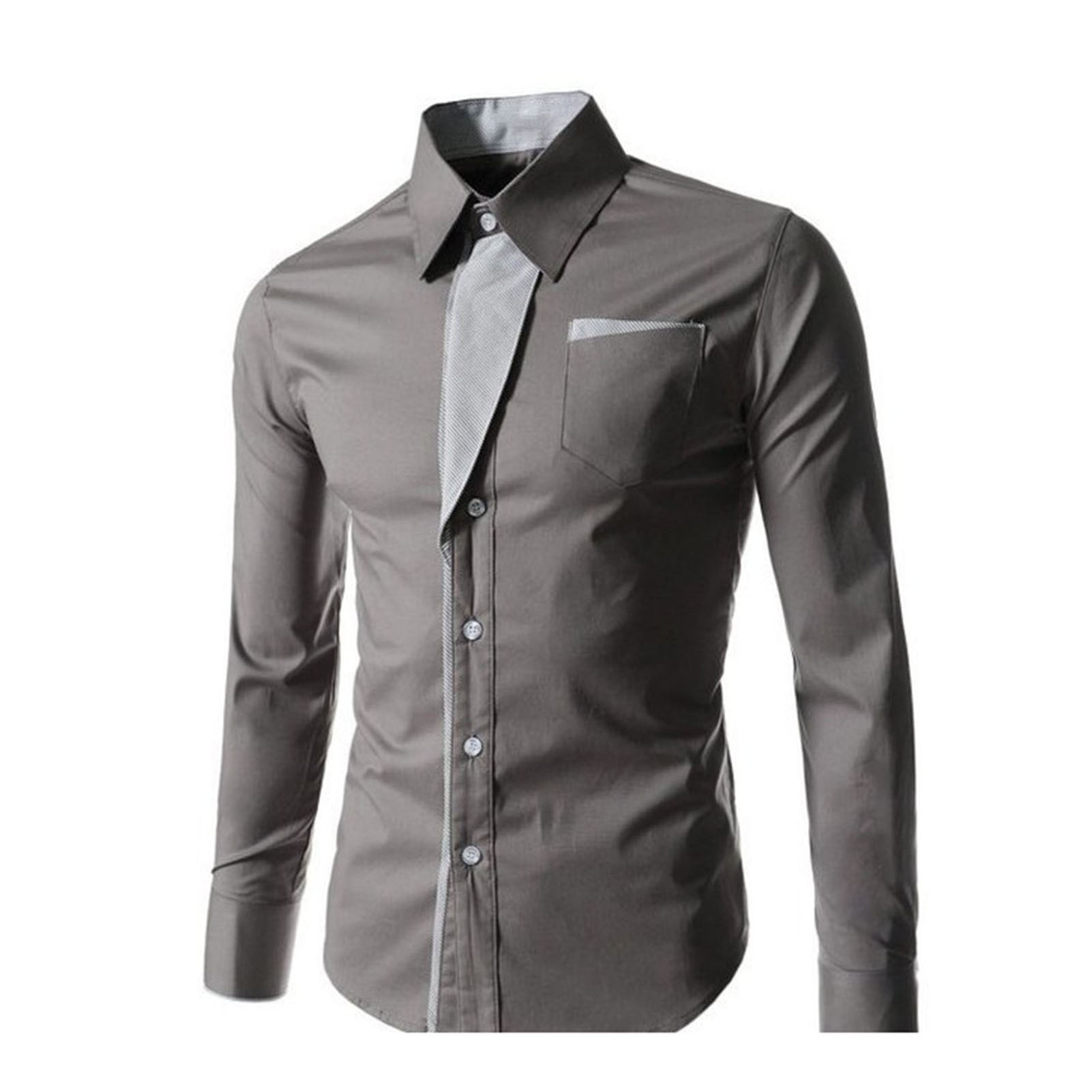Men Dress Shirt Regular Sleeve 