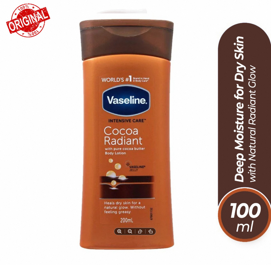Vaseline Intensive Care Cocoa Radiant Body Lotion 200ml , Aloe Fresh , Deep Restore , Advan