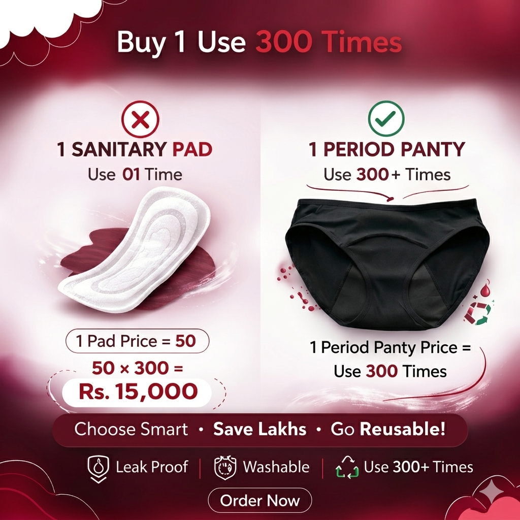 Impoted 2 Period Panty 8 Layers Premium Quality , Leak Proof, Highly Absorbency Period Panties, Clothes Diapers Cloth Diapers