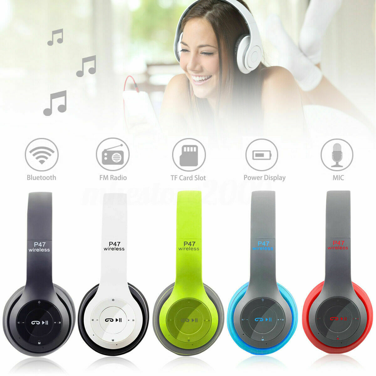 baekhyunee04 Over Ear P47 WIFI Wireless 