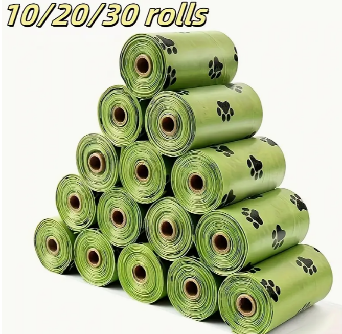 300pcs/20 Rolls Thick Dog Poop Bags, Leak-proof Pet Feces Bags, Suitable for Dogs Outdoor Walking, Seal , Material, Suitable for Cat Litter Trash Can/Bags