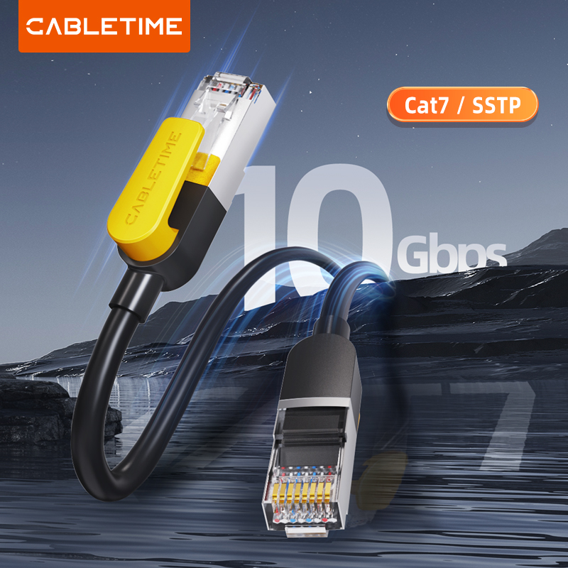 CABLETIME 10Gbps Cat 7 Ethernet Patch Cable