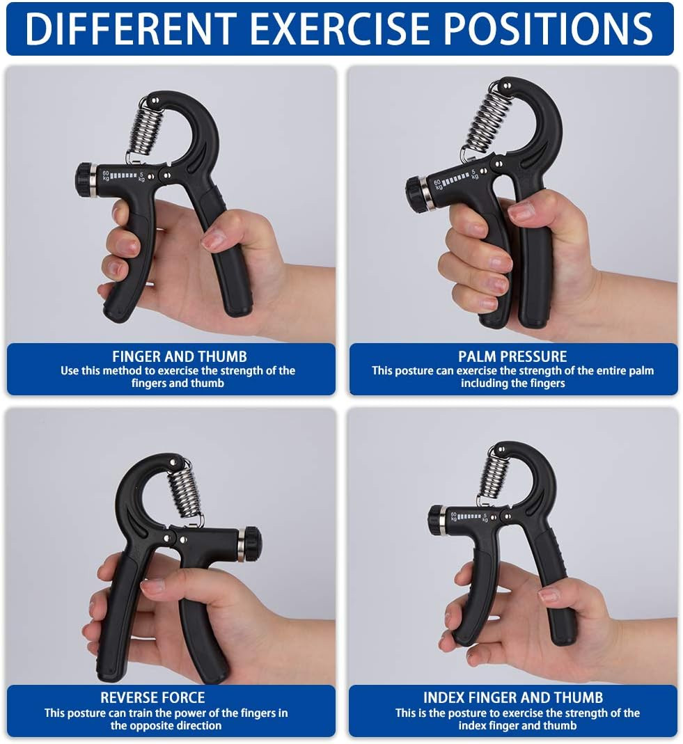 SP Dealz Adjustable Hand Gripper with Counter 10KG–60KG – Professional Hand Grip Strengthener, Finger Exerciser & Power Gripper for Men & Women